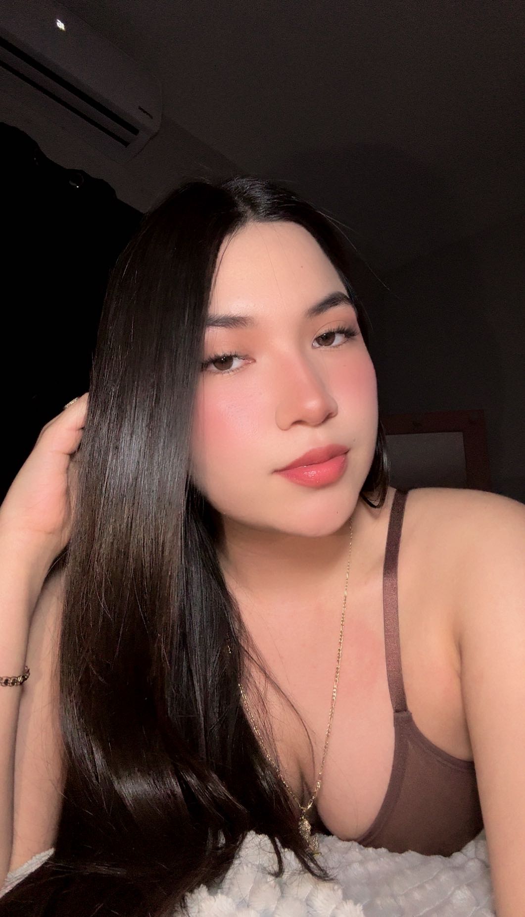 Woman on a private one-on-one video chat